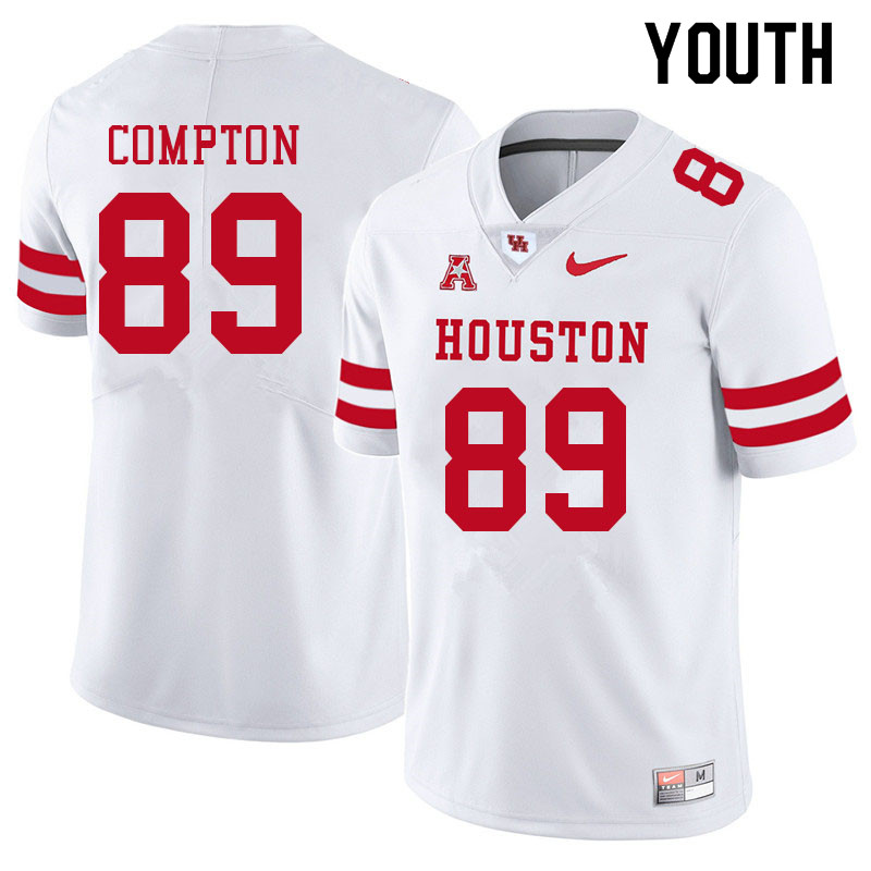 Youth #89 Logan Compton Houston Cougars College Football Jerseys Sale-White